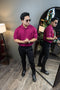 Textured short sleeve polo shirt